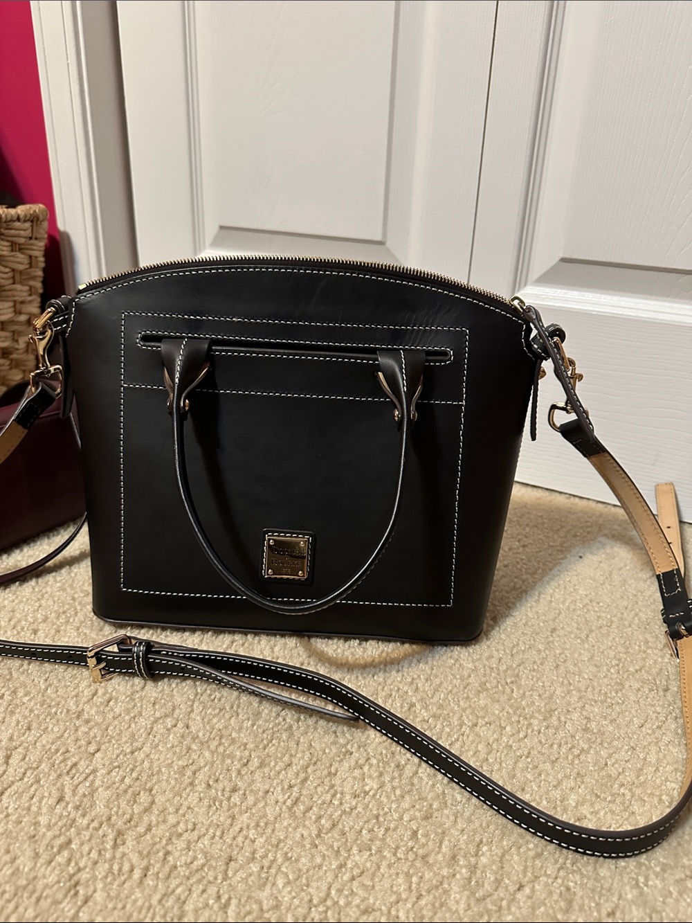 Dooney & Bourke Black & Brown Satchel